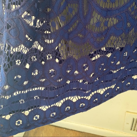 Royal Blue Lace Cocktail Dress - Picture 3 of 5